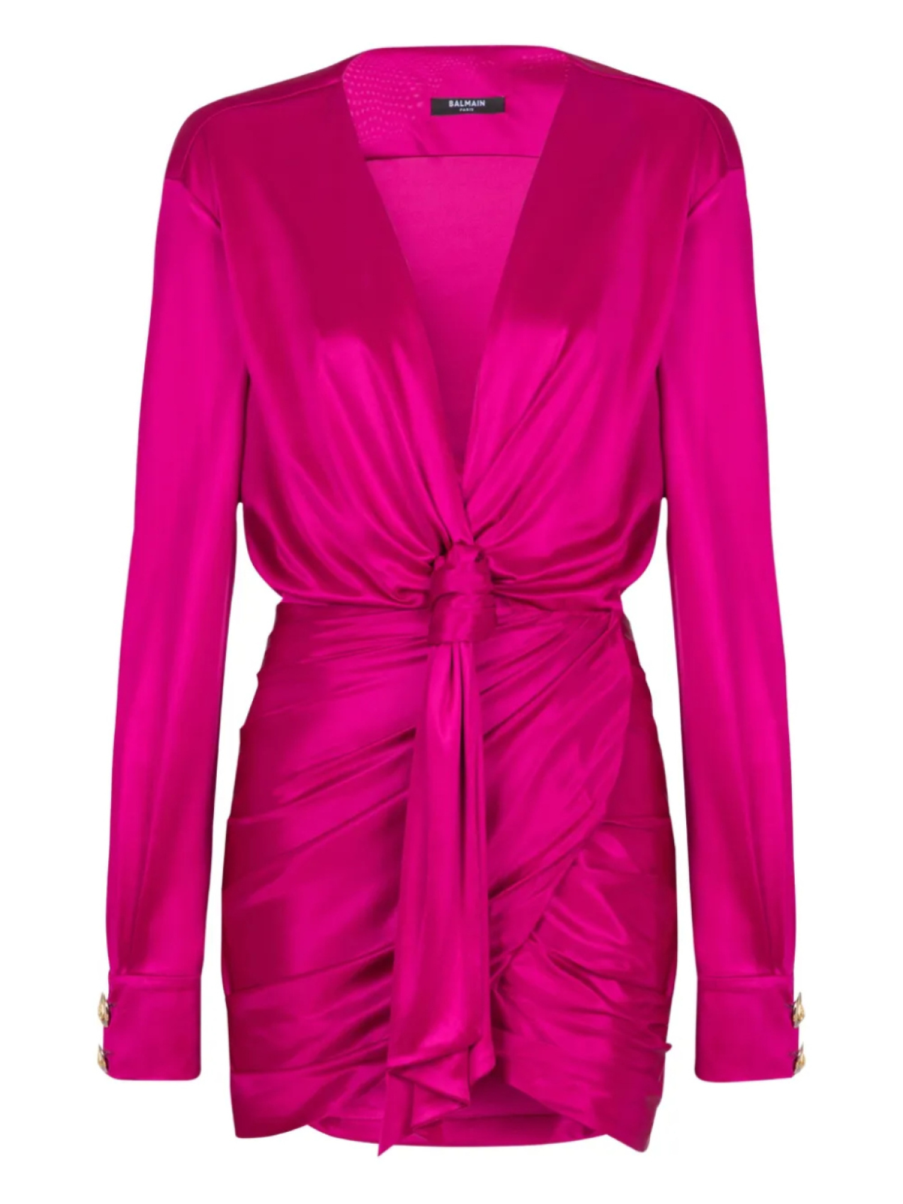 

Balmain платье из джерси с драпировкой, розовый