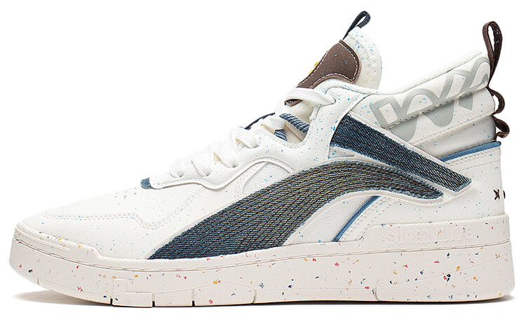 

Кроссовки LINING Wave Skateboarding Shoes Men Mid-top White, белый