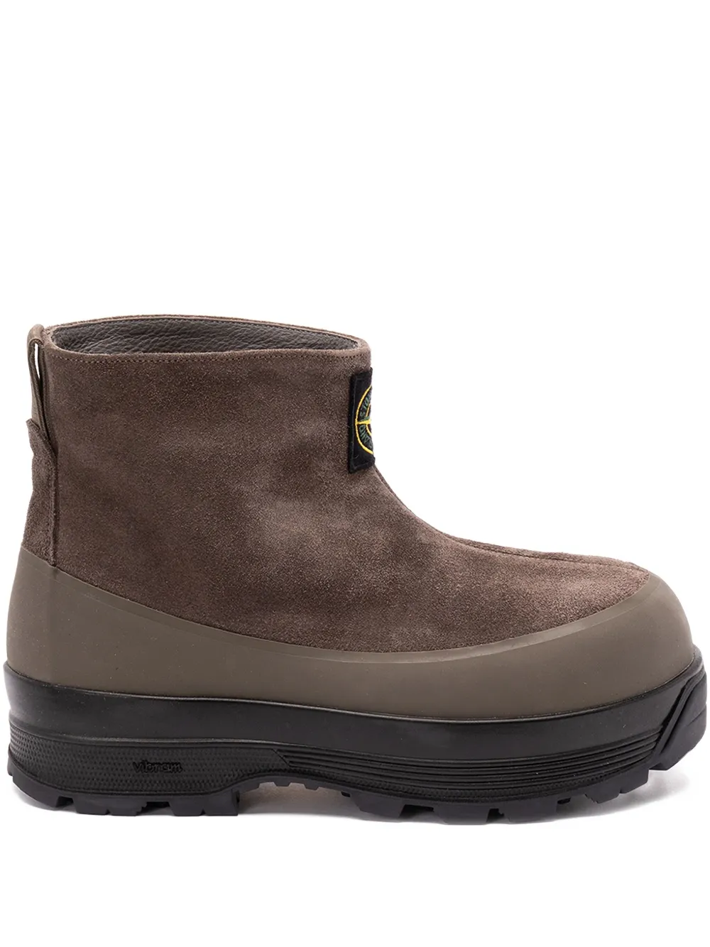 

Замшевые ботинки с нашивкой-логотипом Stone Island, коричневый