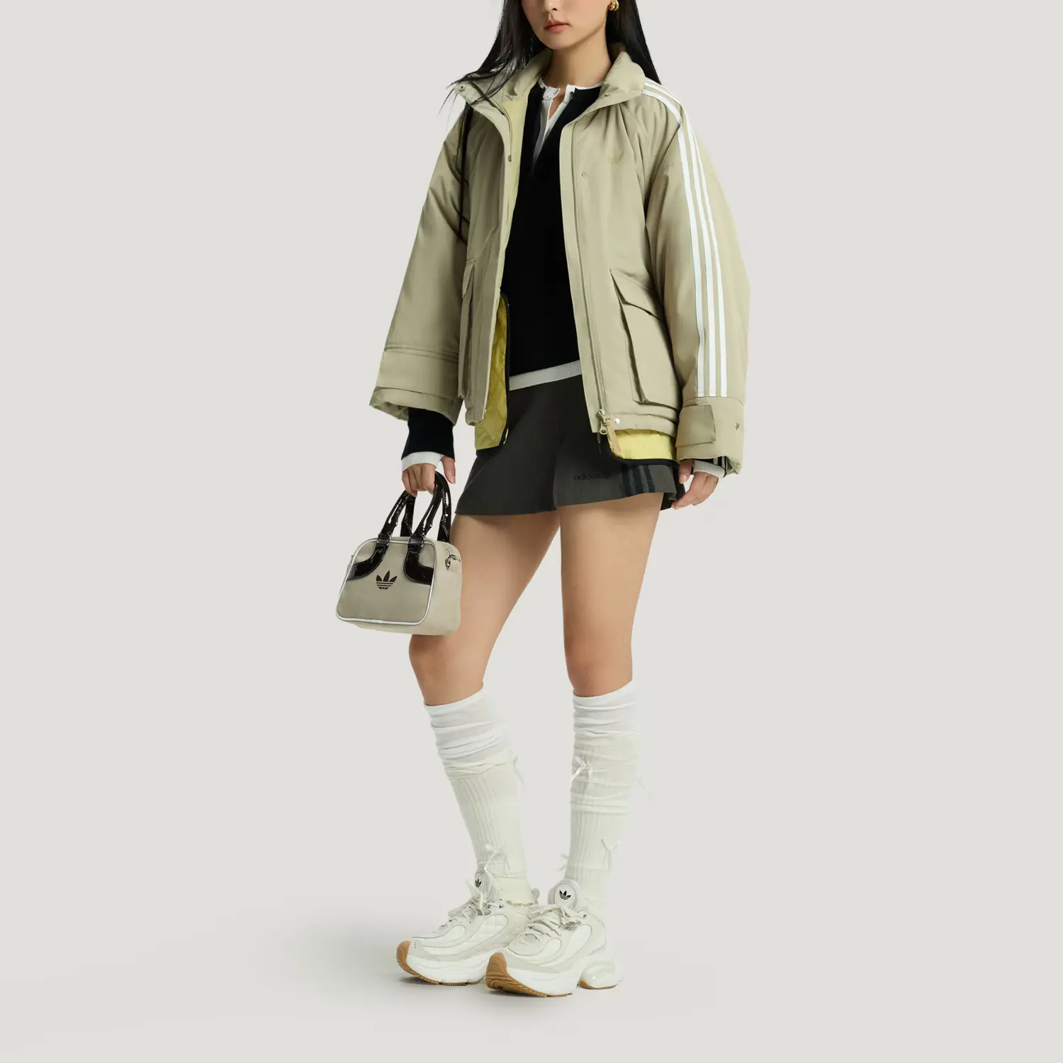 FW25 PREMIUM 3S Утепленная Пуховик Women's Adidas Originals, wonder goods коричневый — фото 4
