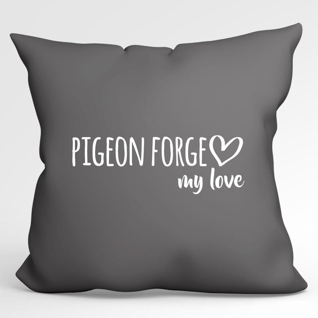 

Huuraa Pillow Pigeon Forge my love декоративная подушка с наполнителем размер 40x40см Steel Grey для всех поклонников Pigeon Forge USA идея подарка для друзей и семьи Hellweg Druckerei