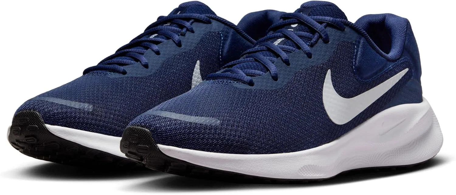 Мужские кроссовки Nike Revolution 7, Midnight Navy Platinum Black — фото 4