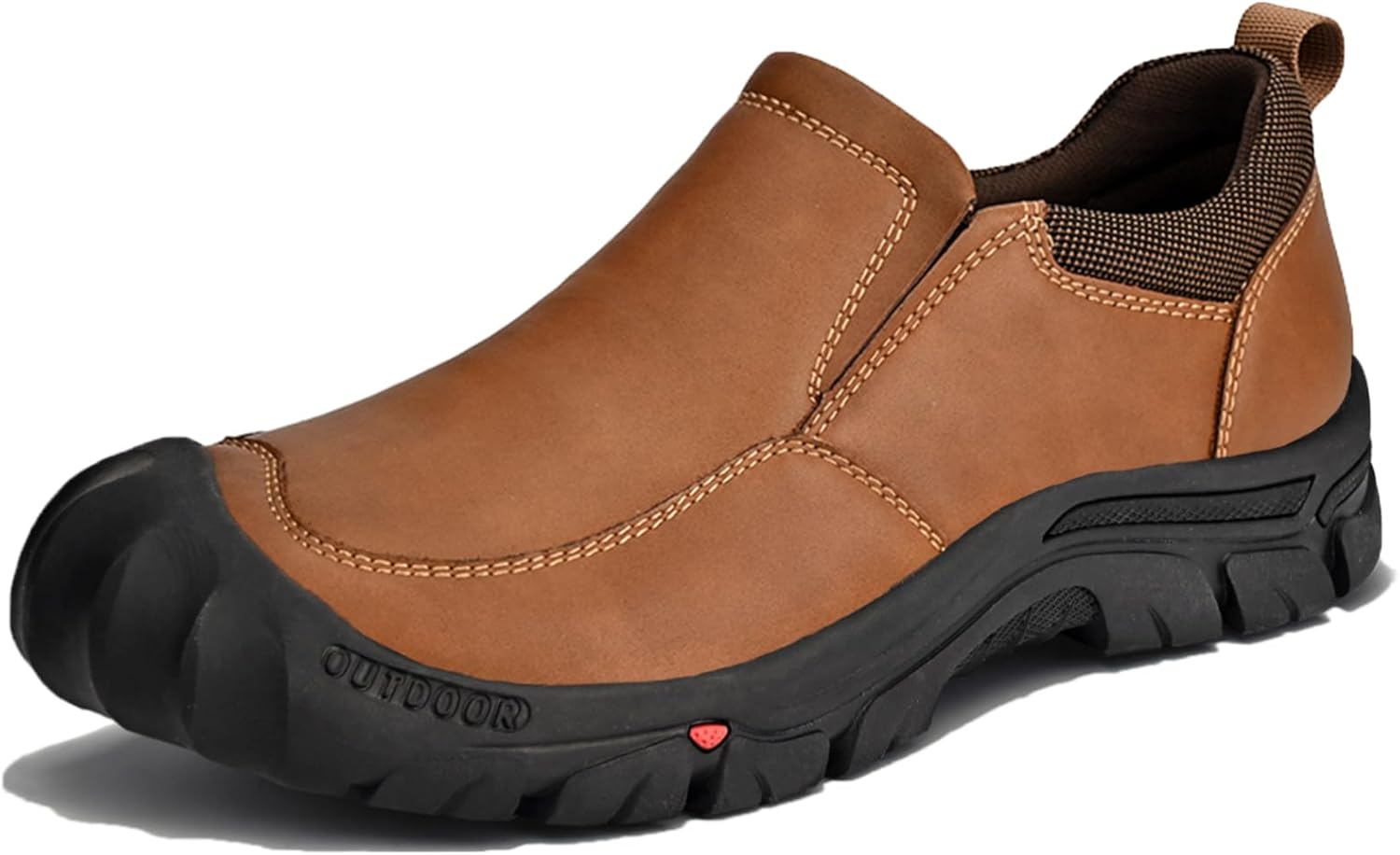 

Мужские кожаные слипоны для походов и прогулок на открытом воздухе, водонепроницаемые повседневные лоферы для работы и ходьбы Voceco, светло-коричневый