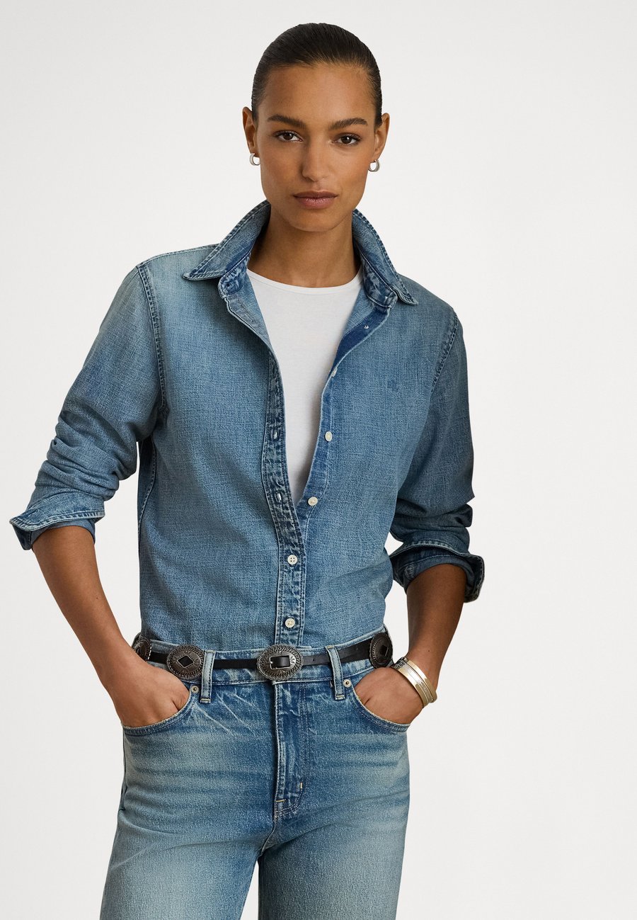

Блуза Lauren Ralph Lauren CLASSIC FIT DENIM SHIRT, Odwin Wash/Blue Denim