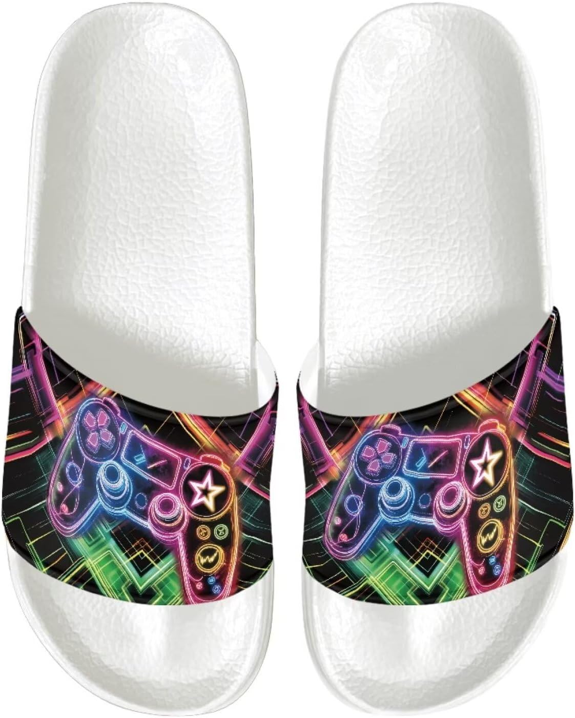 

Тапочки Vuriqeby для мужчин, слайдеры для пляжной вечеринки, классические дышащие шлепанцы на платформе для гостиной, размер 5-14, белая подошва