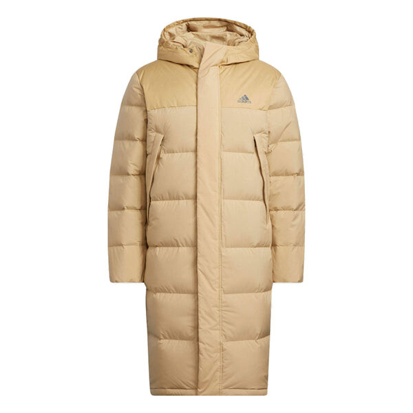 

Куртка duck down long jacket 'tan' Adidas, бежевый