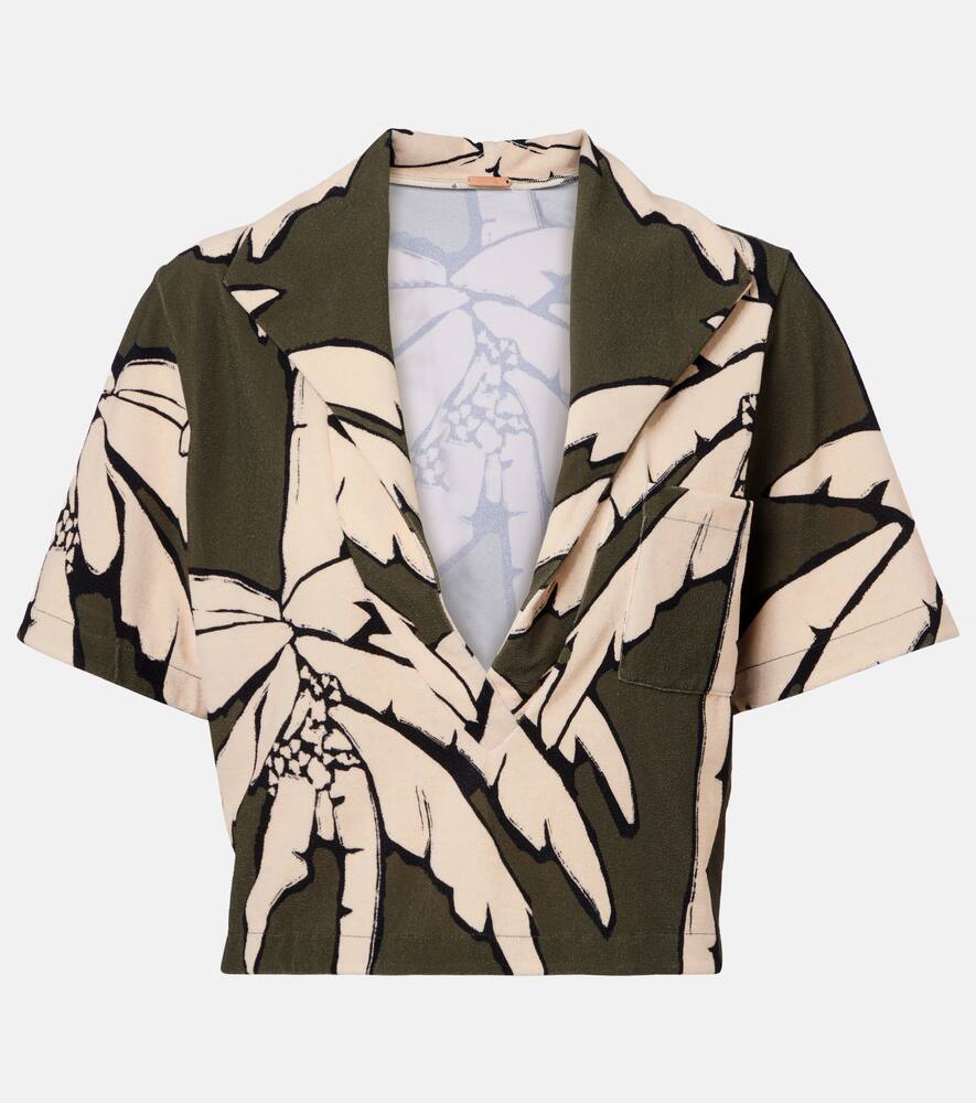 

Кроп топ из махры с принтом Johanna Ortiz