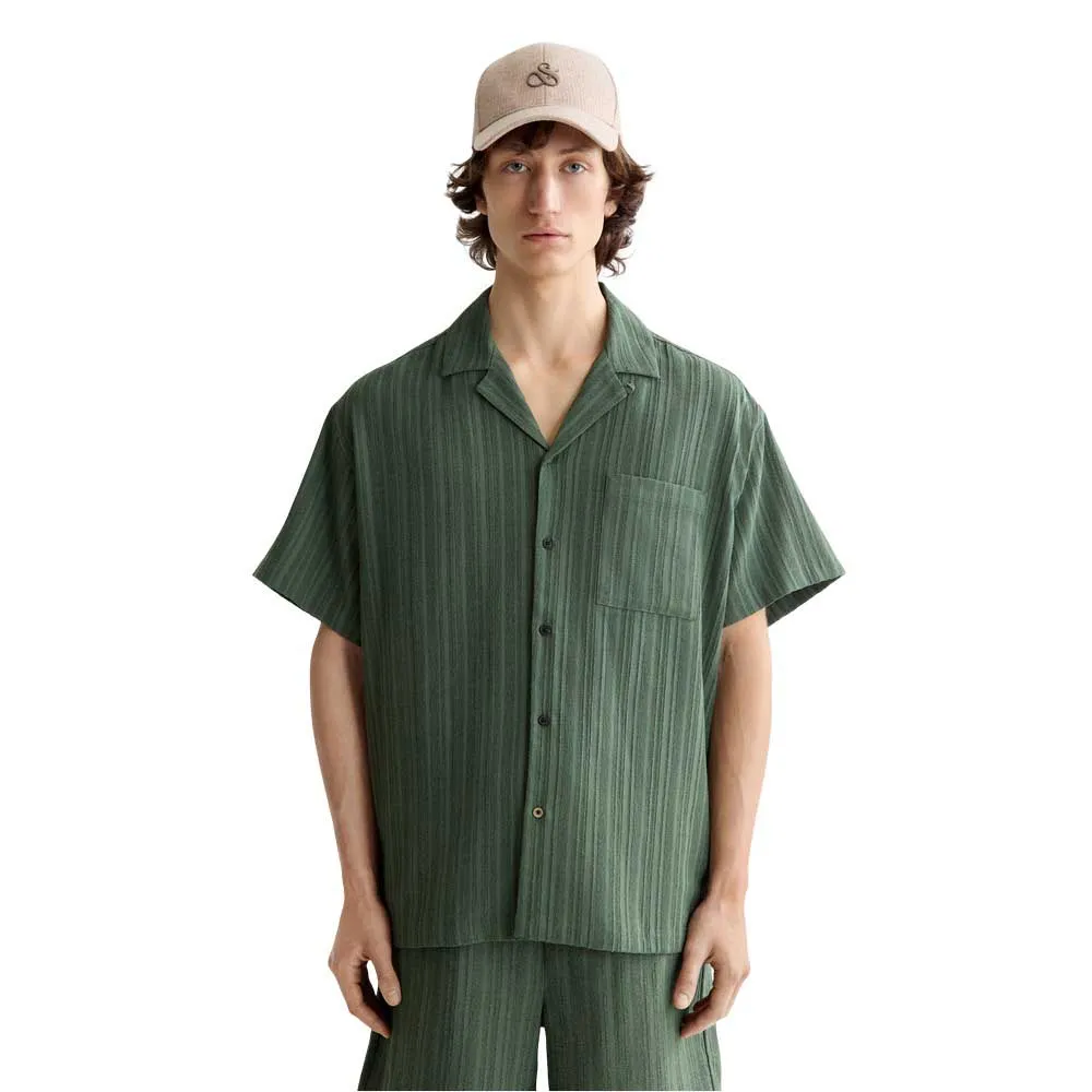 

Рубашка с коротким рукавом Scotch & Soda Tonal Striped, зеленый