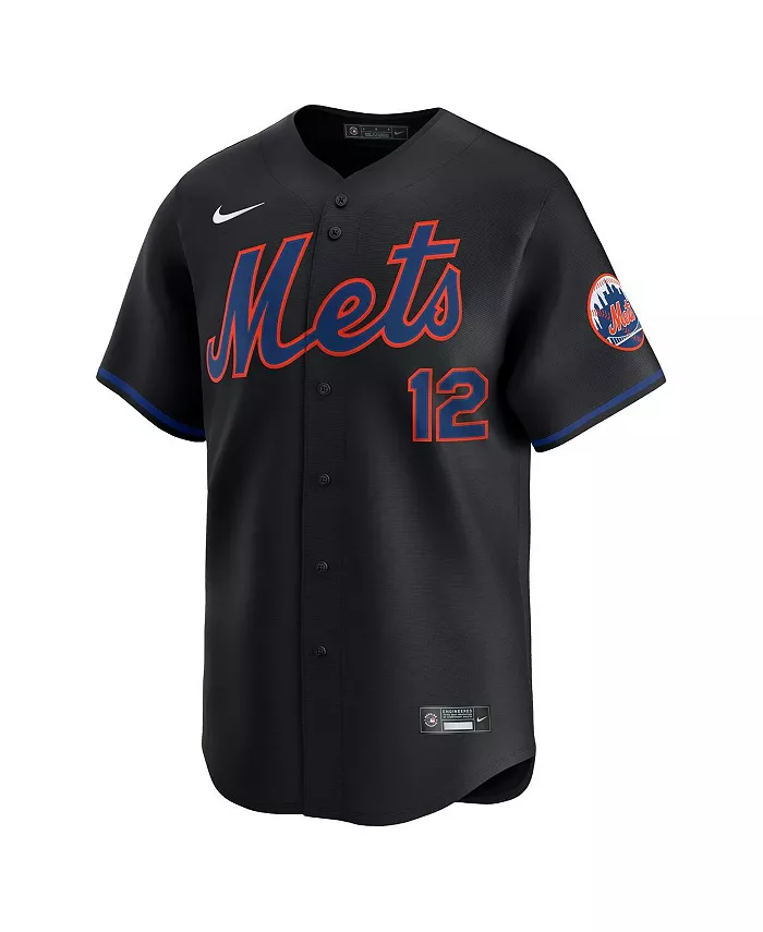 Мужская черная альтернативная лимитированная футболка New York Mets Франсиско Линдора Nike — фото 2