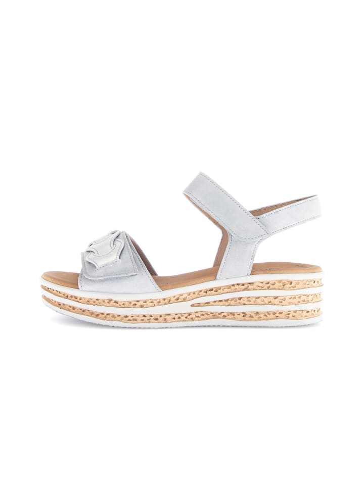 Классические босоножки Gabor Fashion Plateau Sandalen, серый — фото 2