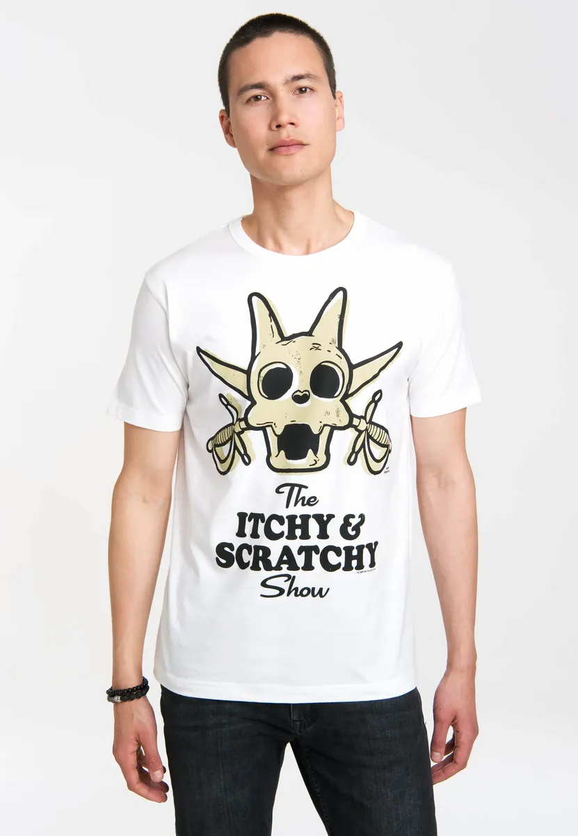 

Футболка Logoshirt "Scratchy - The Simpsons", с классным принтом, белый