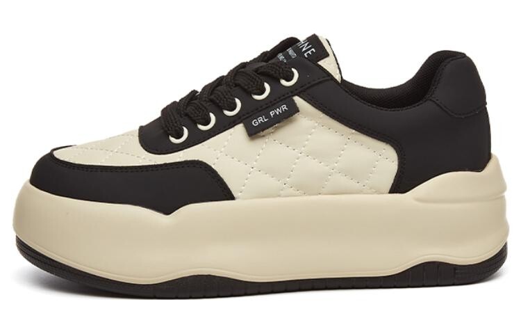 

Кеды DAPHNE Skateboard Shoes Women's Low-Top, бежевый/черный