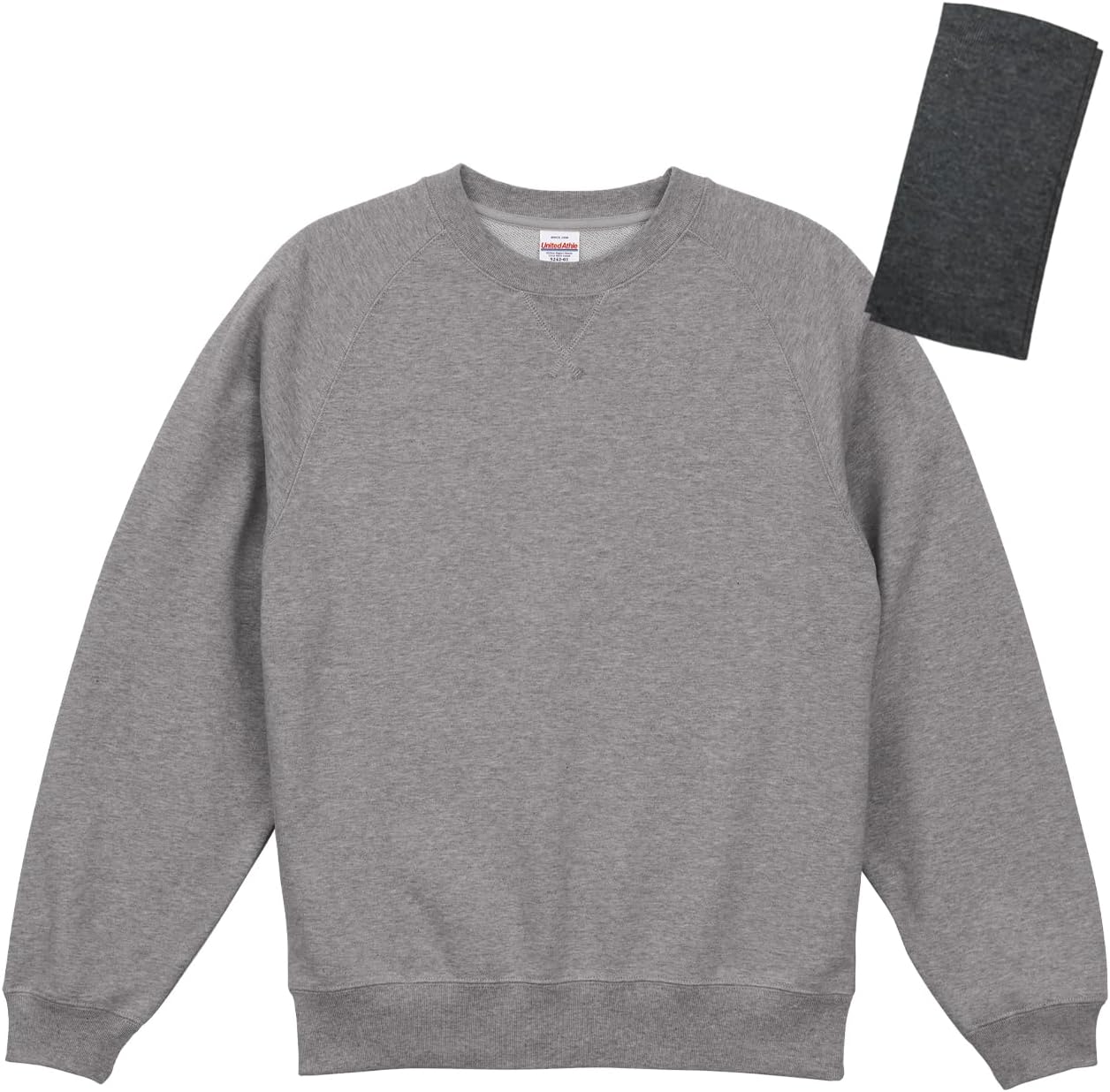

Толстовка с капюшоном United Athle 5242-01, 10.0 унций, с рукавами реглан и круглым вырезом, с ворсистой спинкой, унисекс, для взрослых, серый