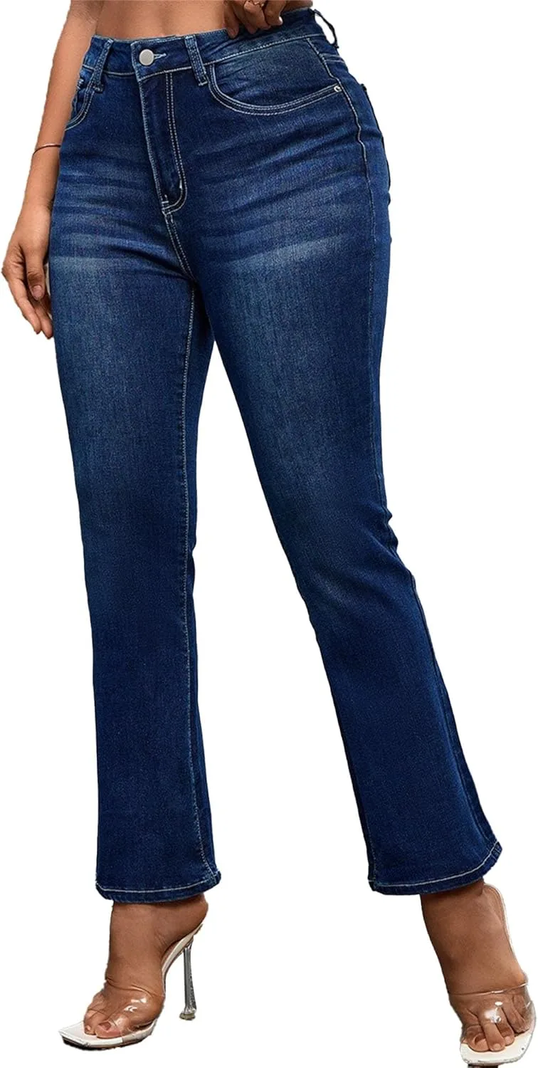 

Женские укороченные джинсы с высокой талией и прямыми штанинами