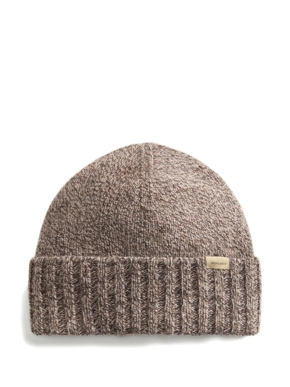 

Шапка бини с отделкой в рубчик WOOLRICH, нейтральный