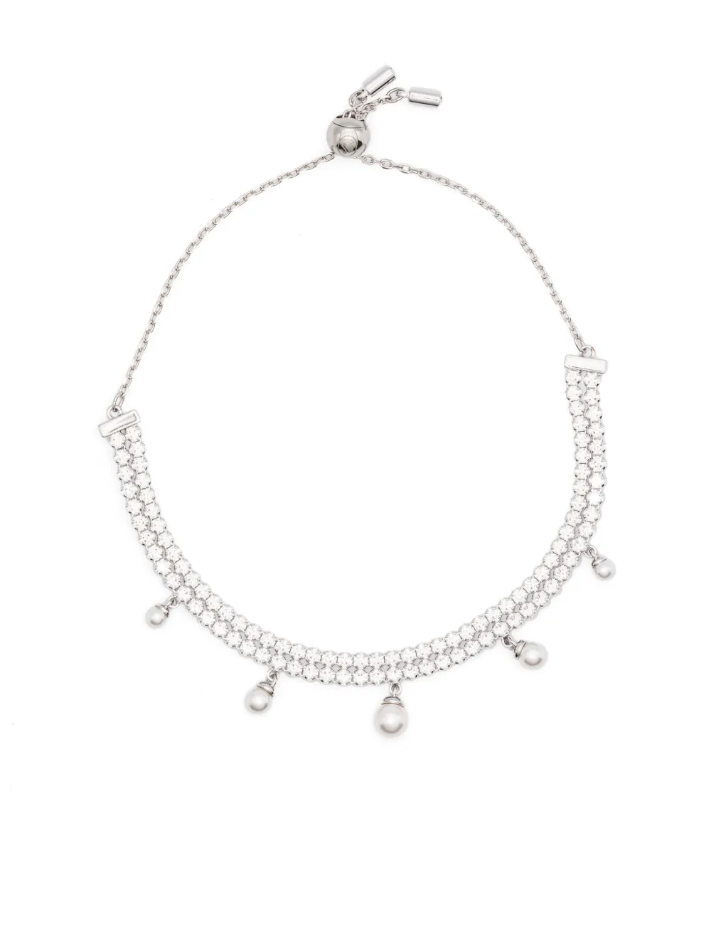 

Браслет из жемчуга Swarovski, серебяный