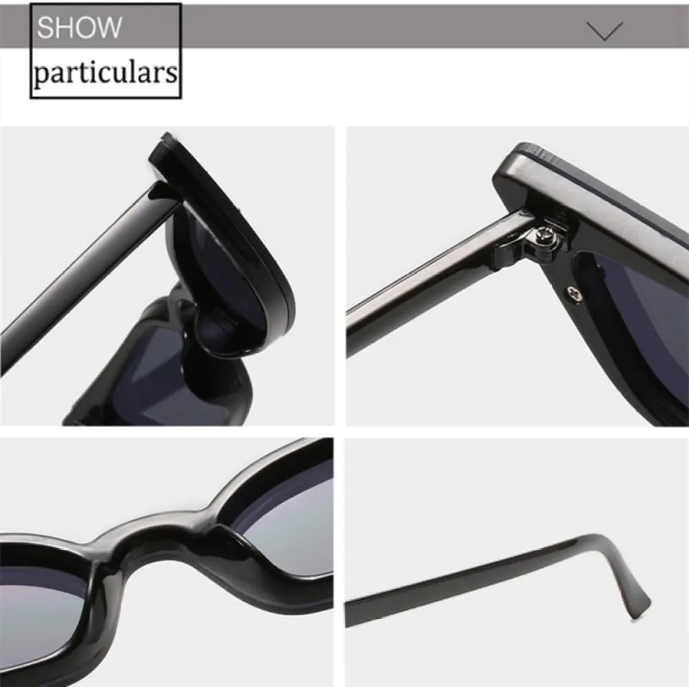 

Модные солнцезащитные очки «кошачий глаз» для женщин, цельные солнцезащитные очки в винтажном панк-стиле, очки с защитой от ультрафиолета UV400 MTZJH, Whihe-black