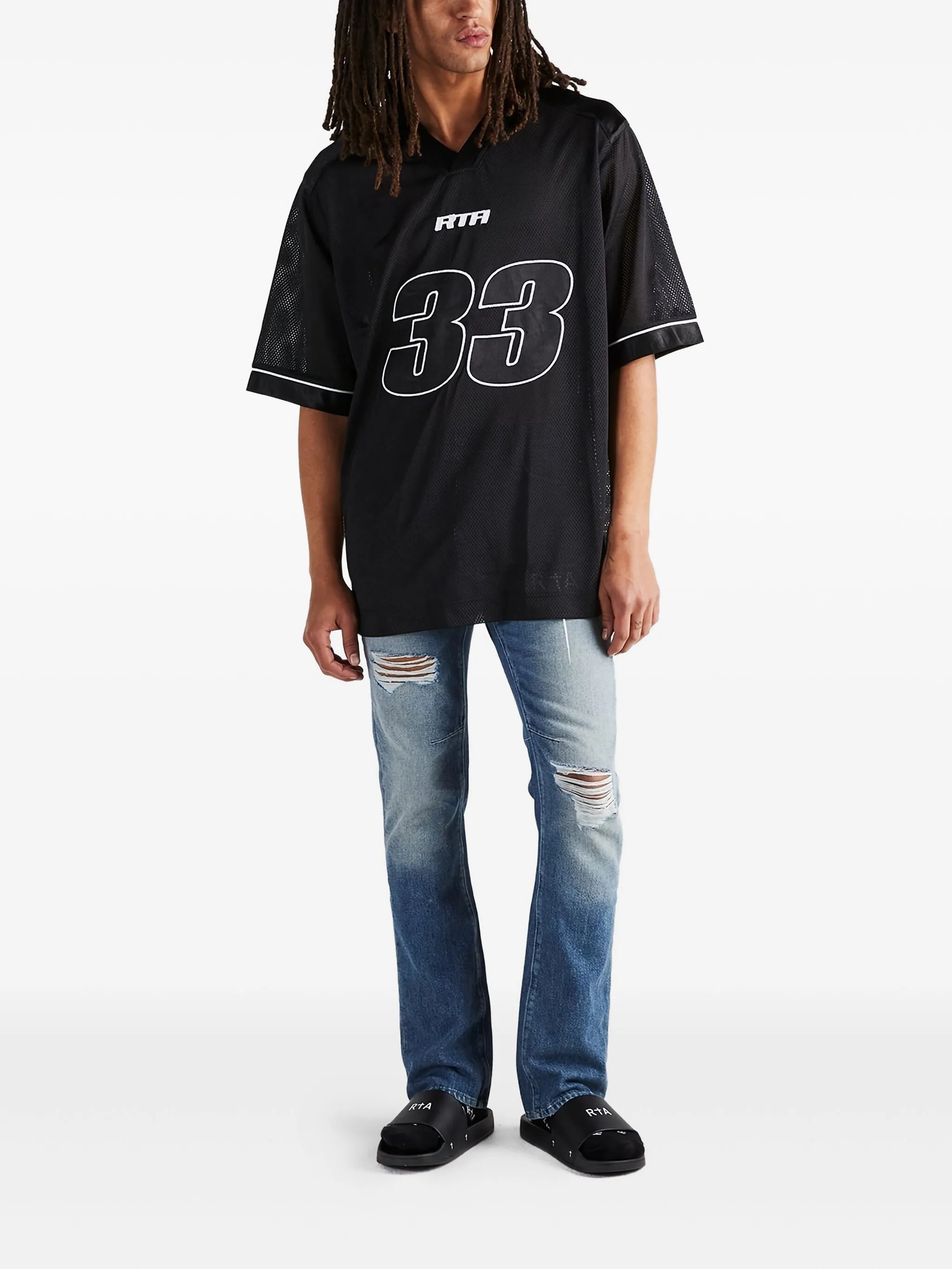 

Сетчатая футболка Andres Rta, черный