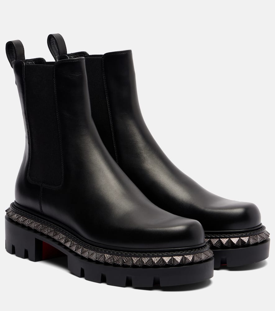 Ботильоны St Emilia из кожи с декоративными элементами Christian Louboutin, Black
