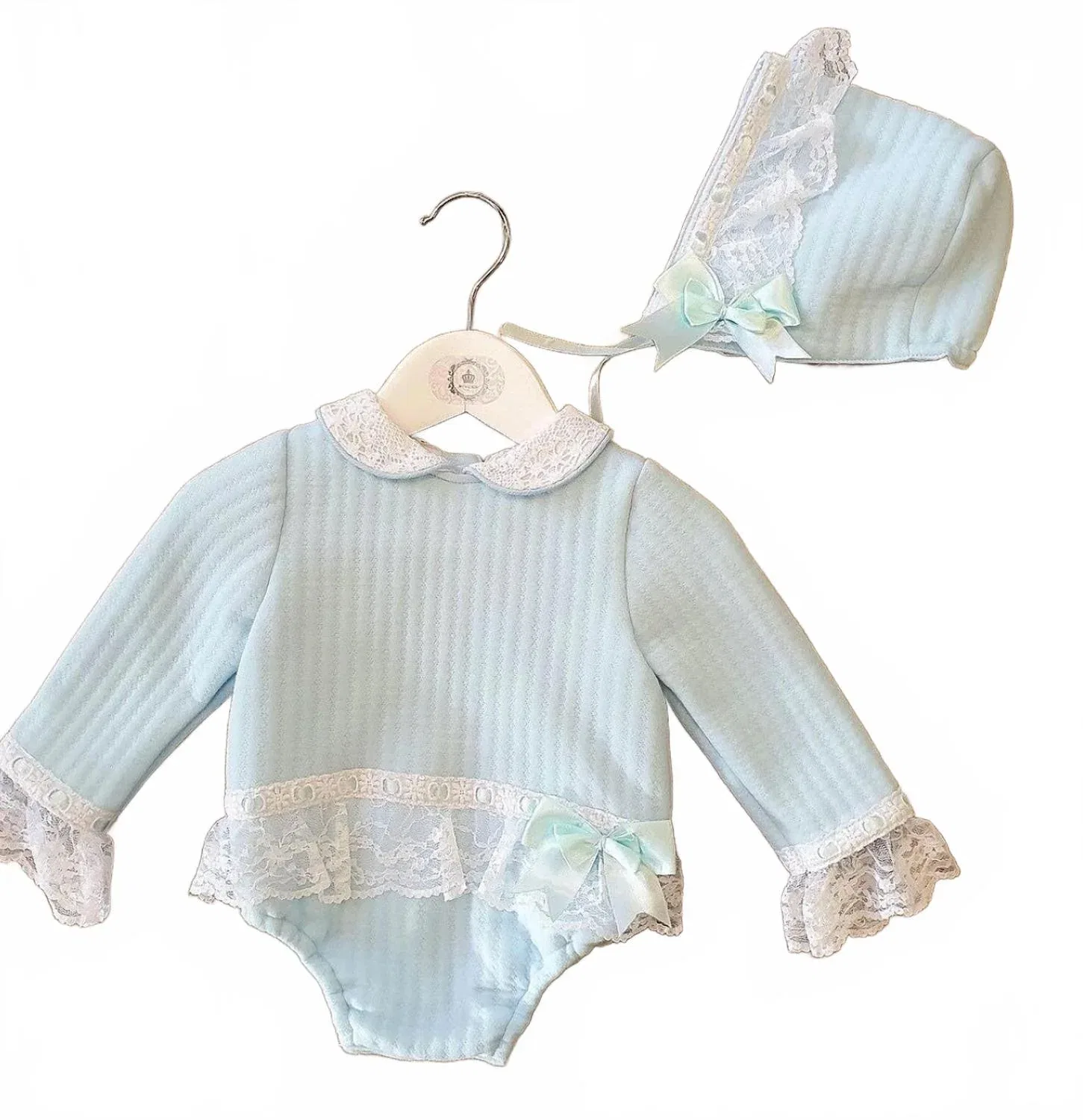 Beau Kid Комплект из комбинезона и шапочки для девочки, синий