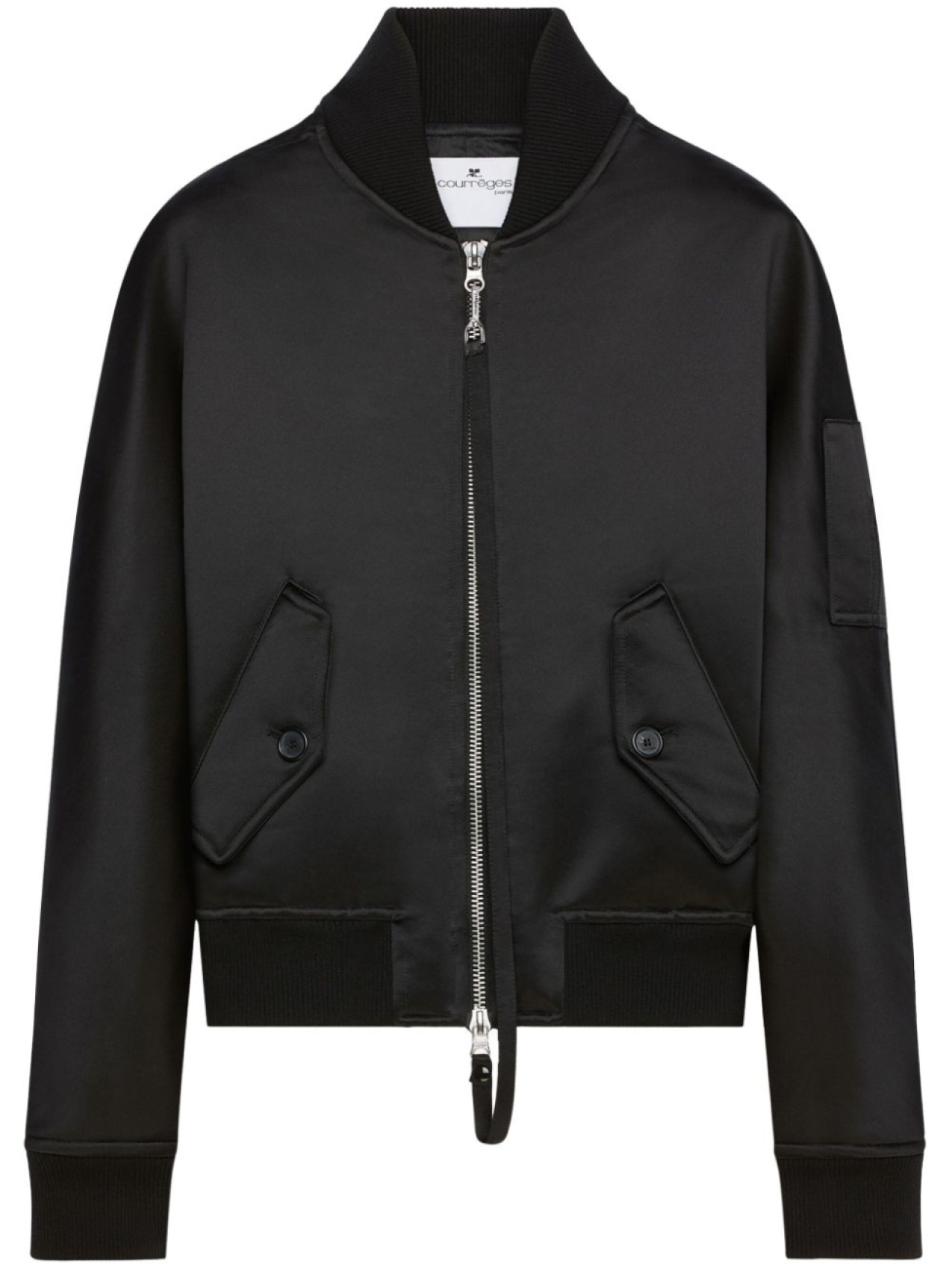 

Courrèges атласный бомбер, черный