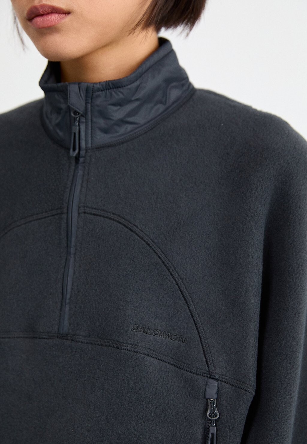 

Флисовый свитер OUTLINE CROP Salomon, черный