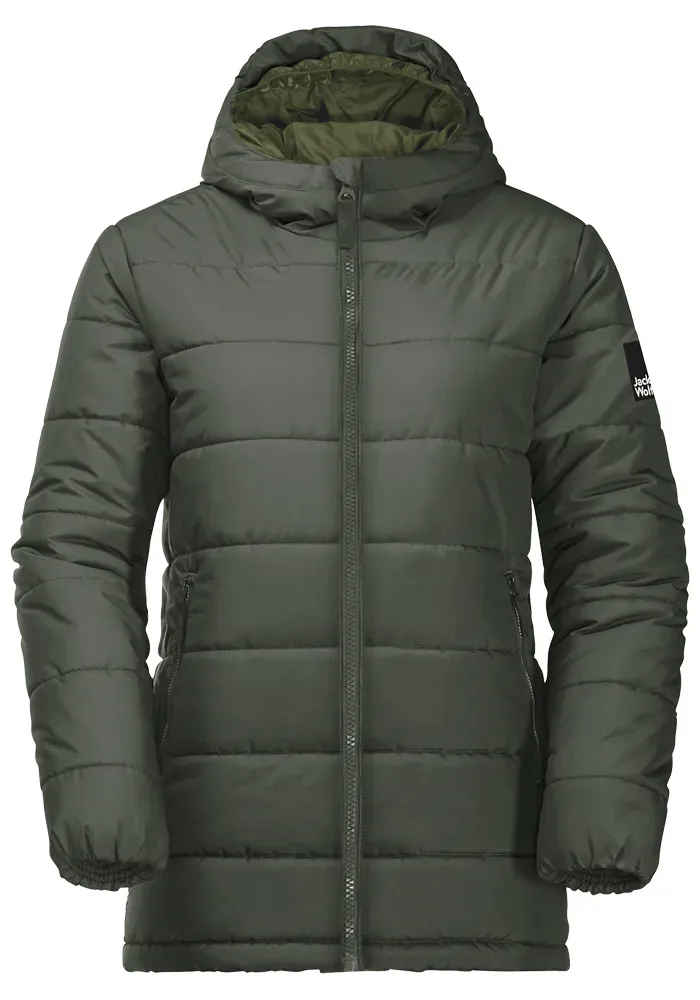 

Зимняя куртка Jack Wolfskin "SPIRIT INS LONG JACKET Y", с капюшоном, зеленый