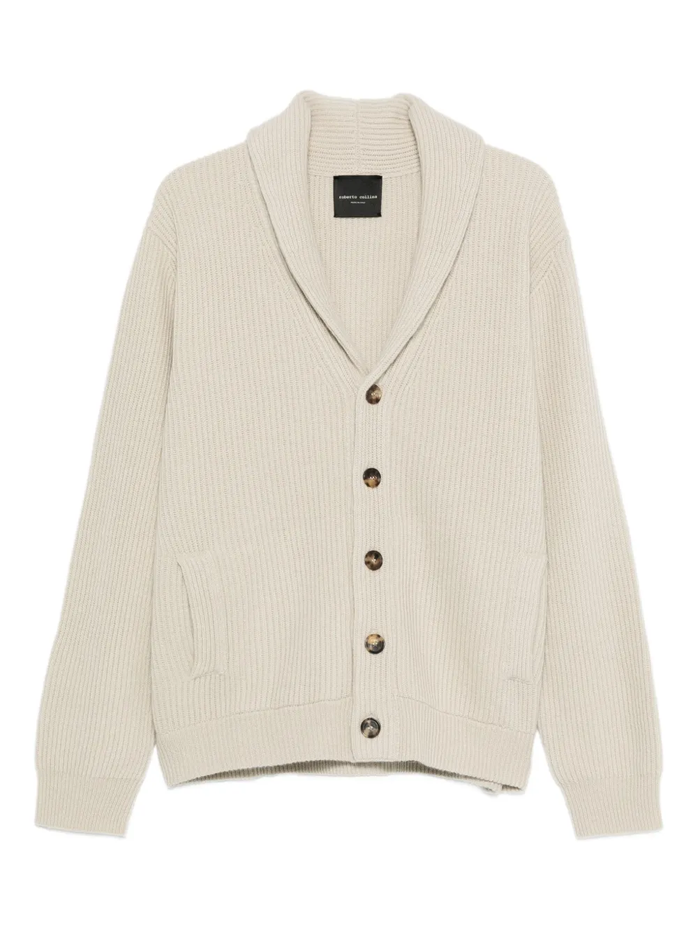 

Кардиган с V-образным вырезом Roberto Collina, бежевый