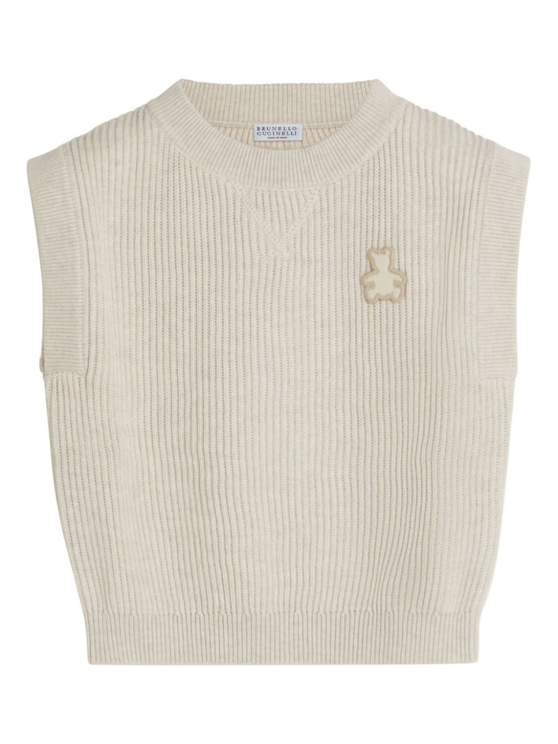 

Brunello Cucinelli Kids топ с аппликацией Bernie, нейтральный цвет