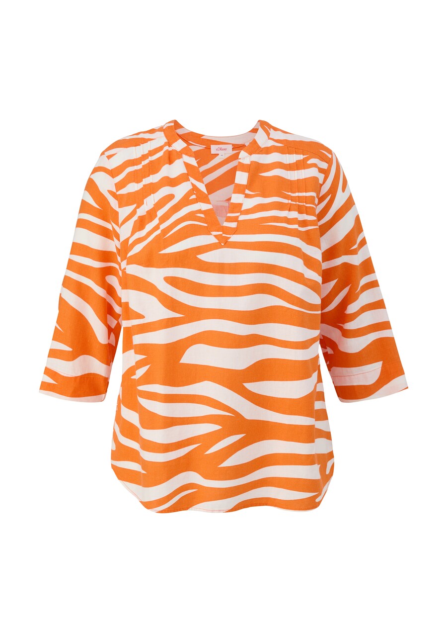 

Блуза s.Oliver Red Label Plus, цвет Orange/White