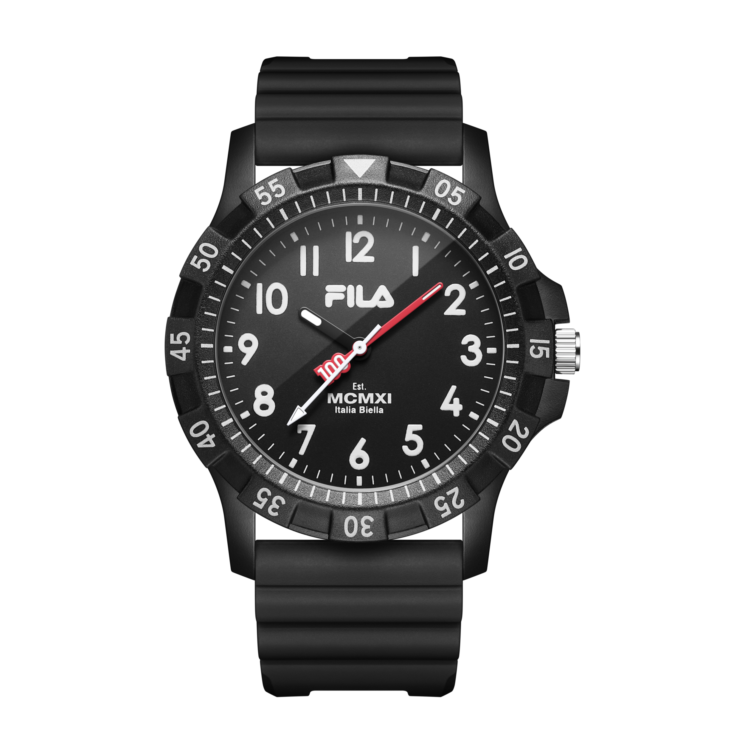 

FILA Часы наручные кварцевые с силиконовым ремешком черный циферблат unisex