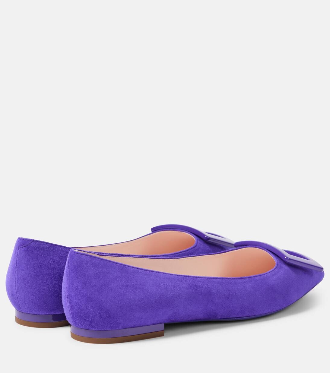 Балетки Gommettine из замши Roger Vivier, фиолетовый — фото 3