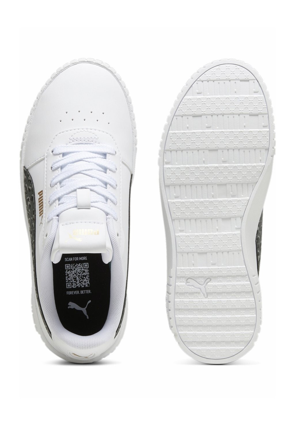 Кроссовки низкие CARINA 2 0 ANIMAL UPDATE Puma, цвет white mineral gray gold — фото 3