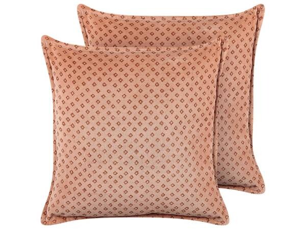 

Подушка Beliani 2 шт RHODOCOMA, 45x45x45 см, розовый