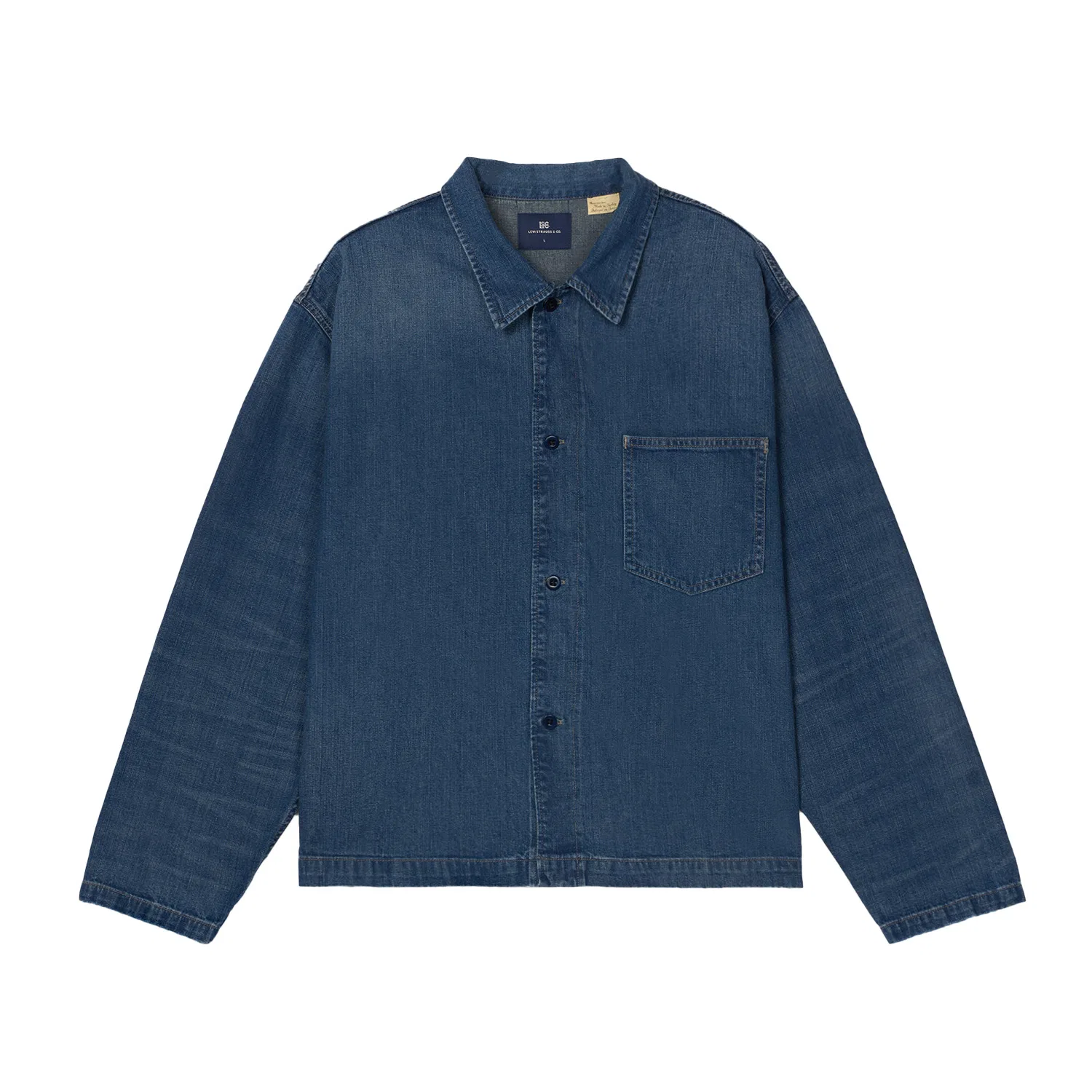 Джинсовая куртка Unisex Medium Blue Lapel Moderate Levis