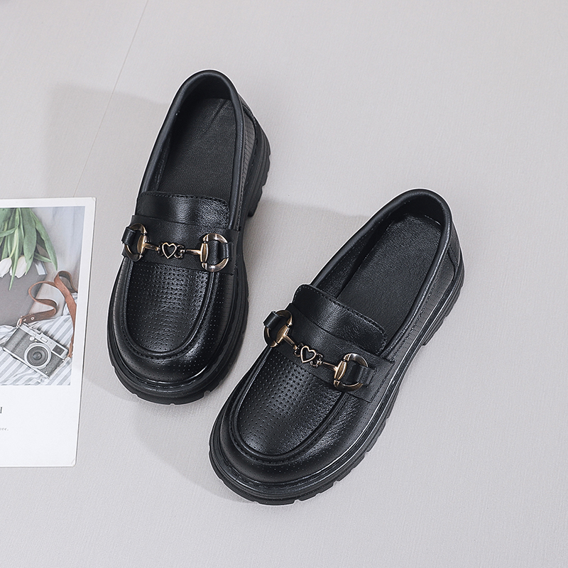 Moffett Детские кожаные туфли Black для детей от 3 до 7 лет — фото 3