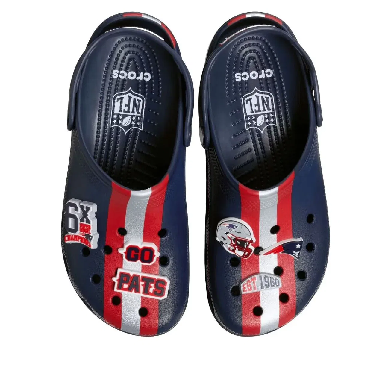 Сабо Crocs x NFL Classic Clog 'New England Patriots' 212993-90H, темно-синий — фото 4
