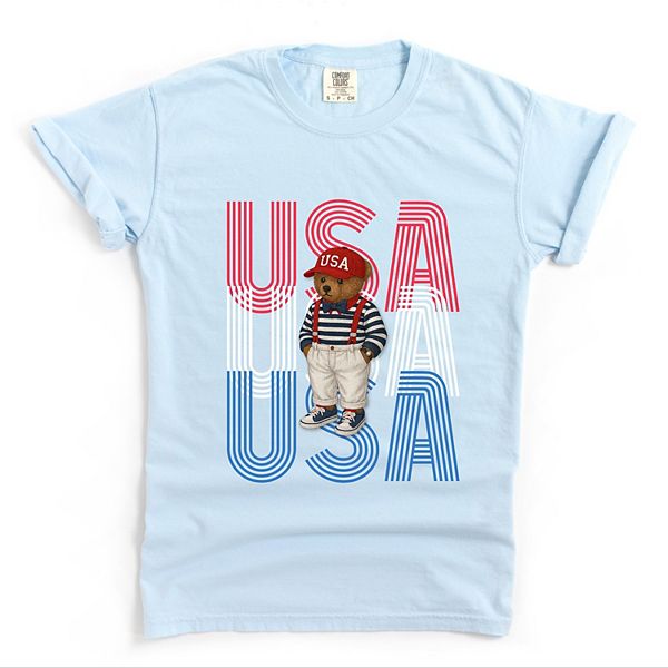 

Футболка с принтом Usa stacked bear Simply Sage Market, Chambray, Зеленый, Футболка с принтом Usa stacked bear Simply Sage Market, Chambray