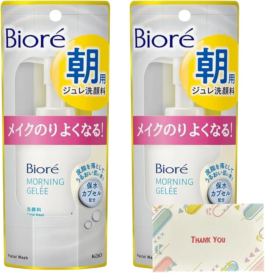 Гель для умывания Biore Morning Gelee Facial Cleanser, набор 2 шт, 100 мл, аромат Aqua Floral