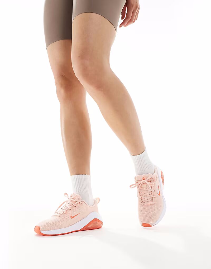 Кроссовки унисекс Nike Training Air Zoom Bella 7 розового и белого цветов — фото 3