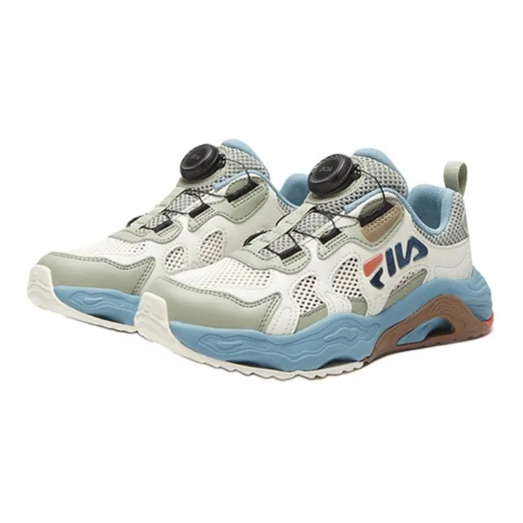FILA KIDS Детские низкие кроссовки для улицы slip resistant, abrasion resistant, breathable бело-зелено-голубые — фото 3