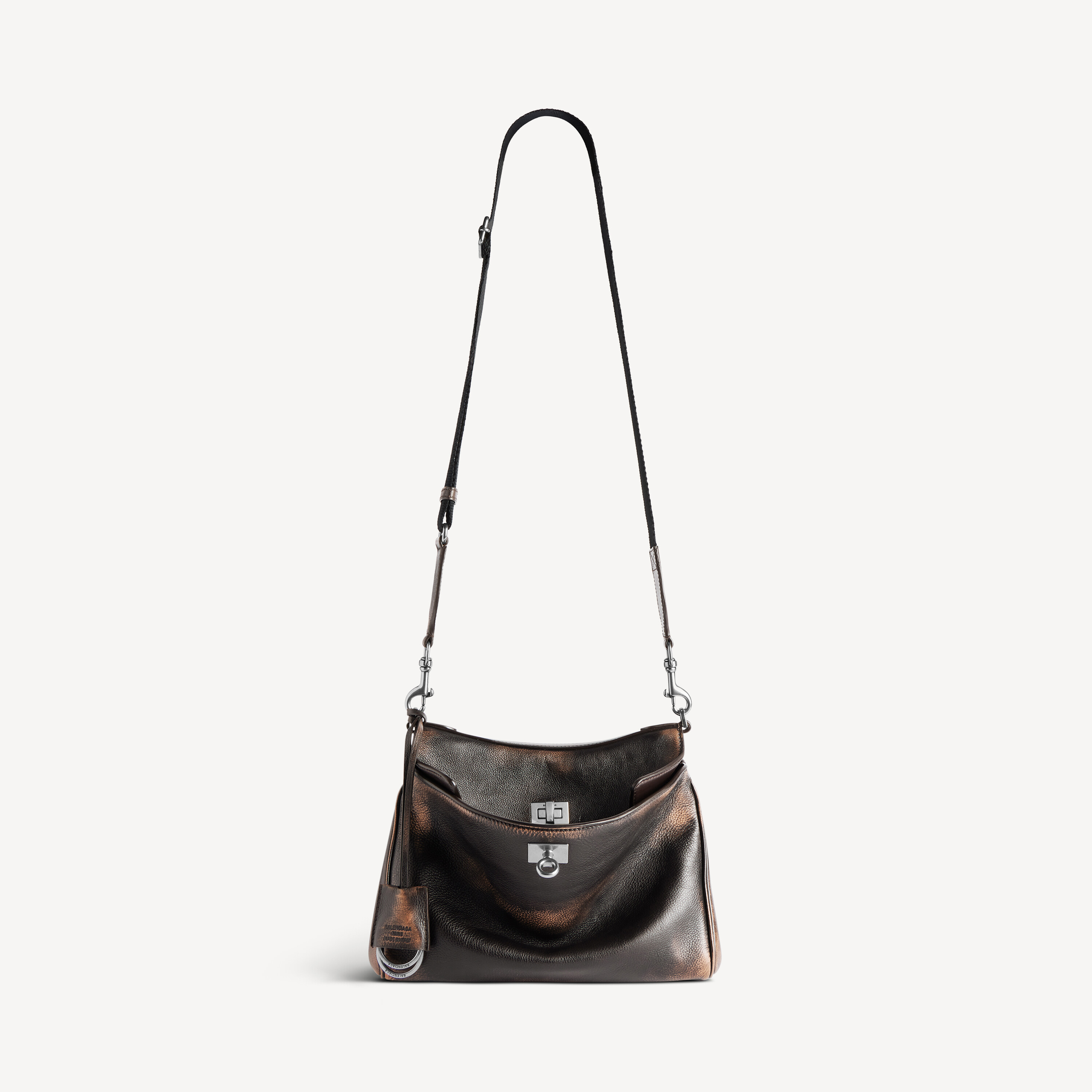 Мужская небольшая сумка-мессенджер rodeo в коричневом цвете BALENCIAGA, коричневый — фото 4