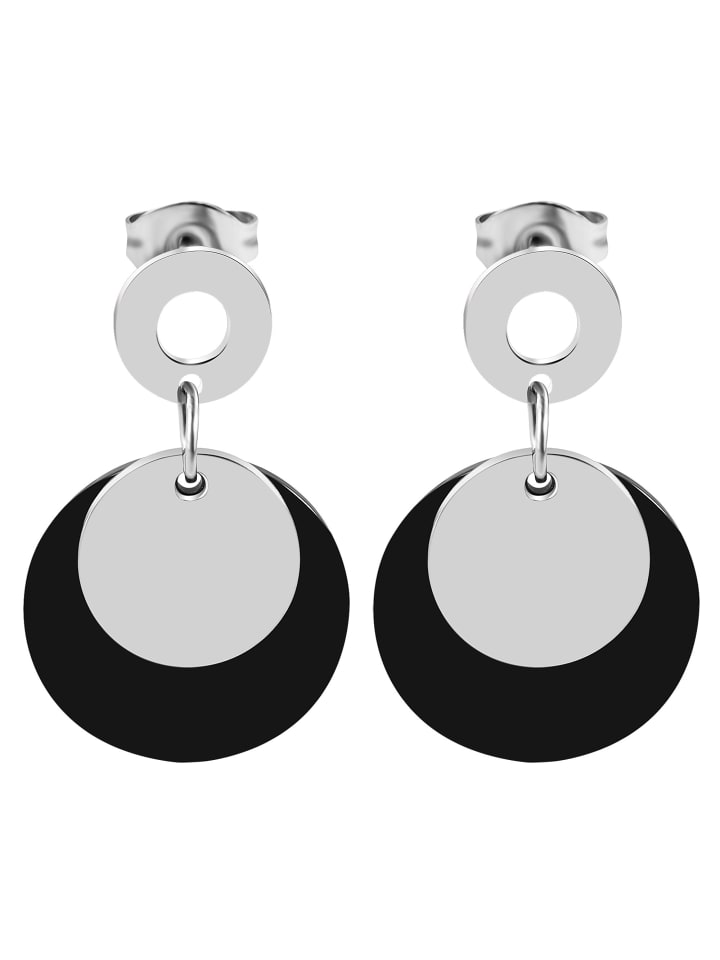 

Adeliás Женские серьги - Серьги-гвоздики из нержавеющей стали серебристого цвета