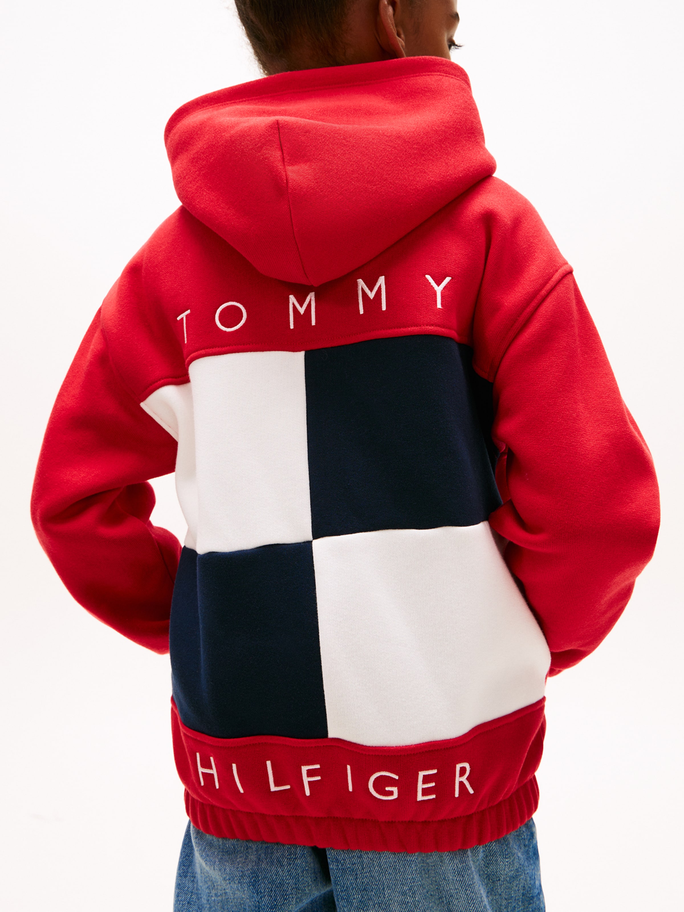 TOMMY HILFIGER Толстовка с молнией 'Heritage' в красном цвете — фото 2