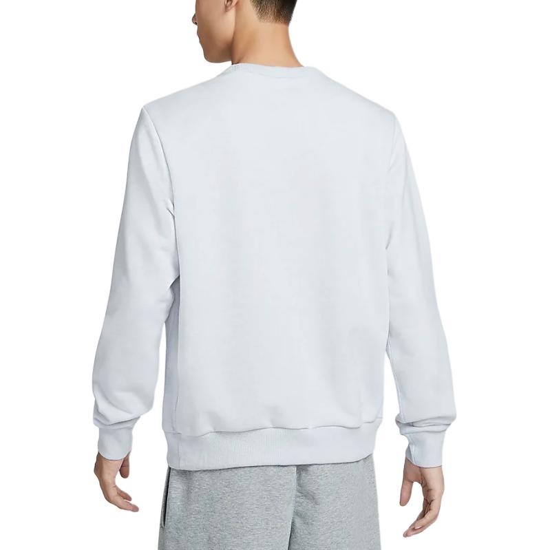 Стандартная мужская баскетбольная толстовка Dri FIT с круглым вырезом Nike, бело-золотая — фото 4