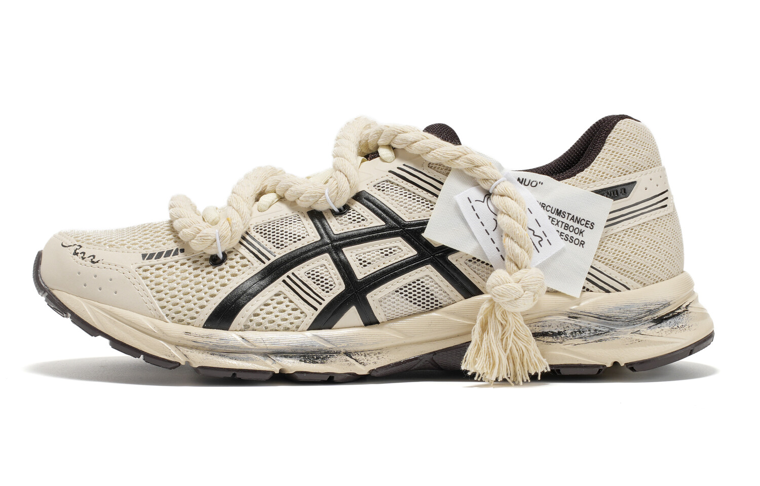 

Кроссовки для бега Gel-Contend 4 мужские с низким верхом бежевый/черный Asics