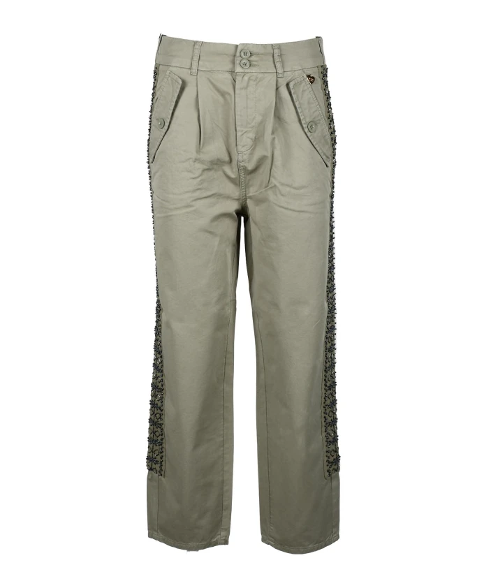 

Бежевые брюки женские Twinset, зеленый