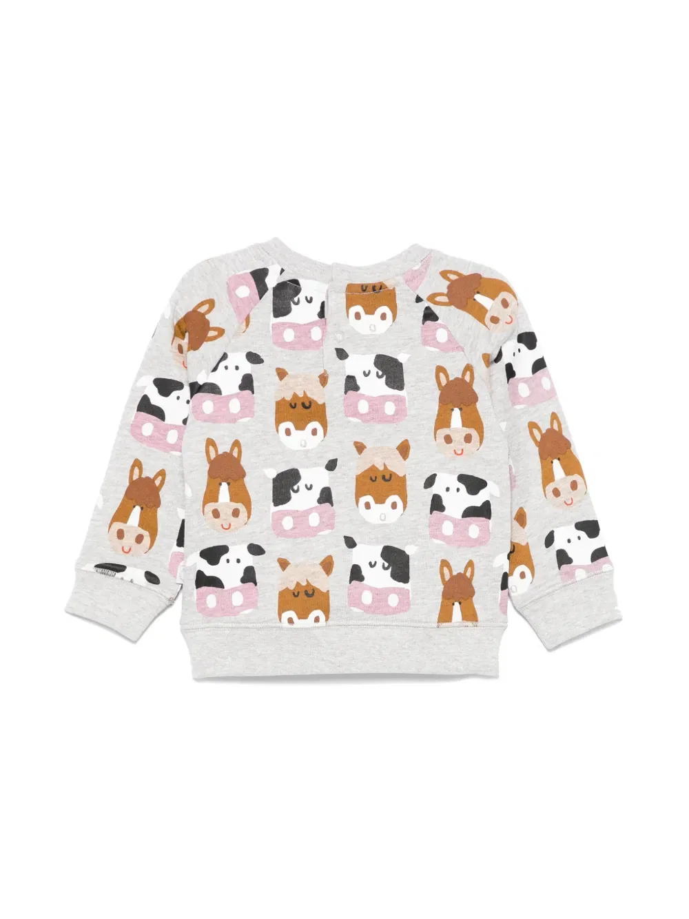 Толстовка с коровьим принтом Stella Mccartney Kids, серый — фото 2