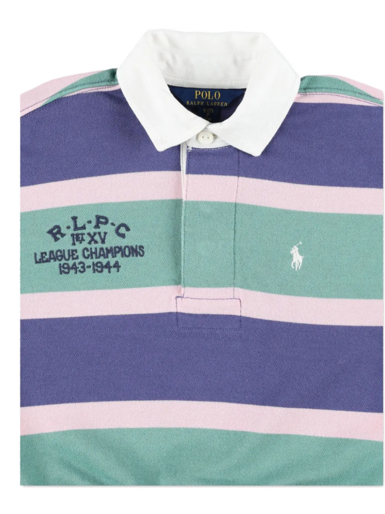 POLO RALPH LAUREN KIDS полосатая рубашка поло, зеленый — фото 3
