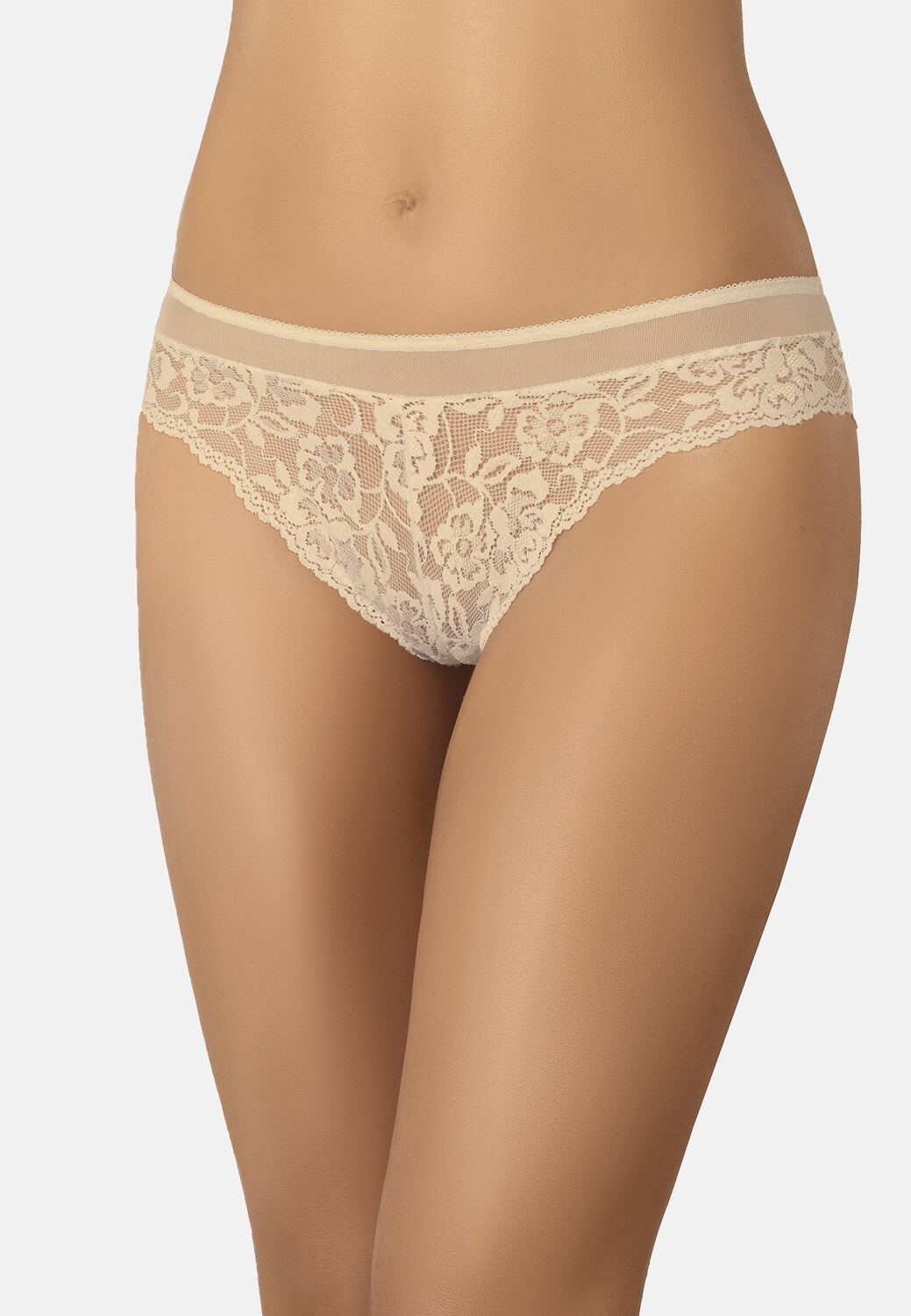 

Трусы Teyli Brasilianische mit floraler Spitze Lulu, бежевый